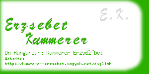 erzsebet kummerer business card